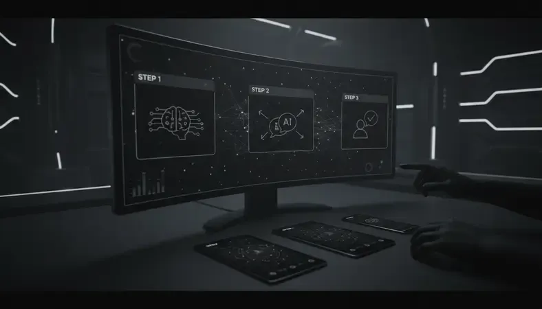 Step-by-step guide showing AI chat setup on computer screen
