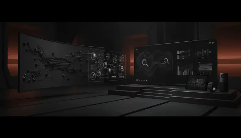 Split screen showing Google Bard interface with real-time search results integration