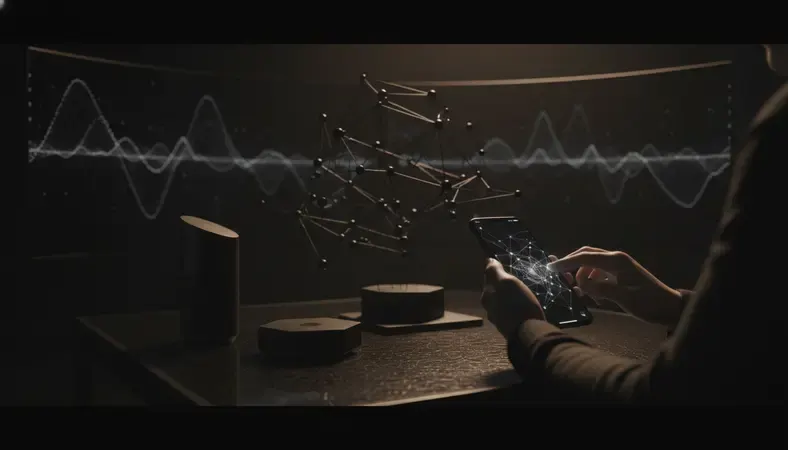 Person using smartphone to chat with AI companion, modern interface visible on screen