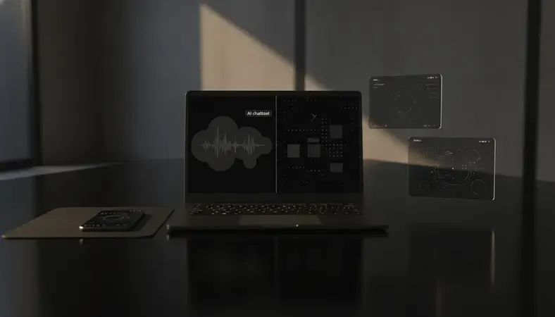 Split screen showing different AI chatbot interfaces side by side