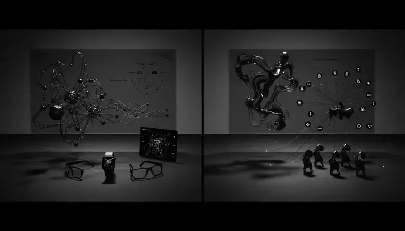 Split screen showing AI processing character traits and generating personalized responses