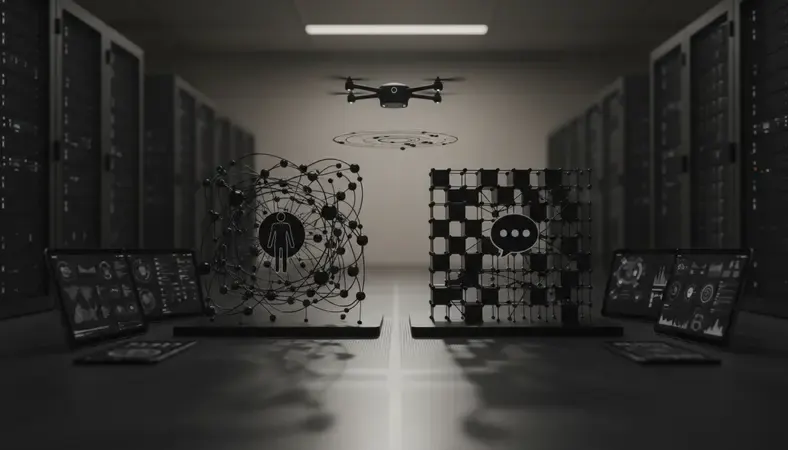 Side-by-side interface comparison showing Character AI's character-focused design versus traditional chatbot layouts