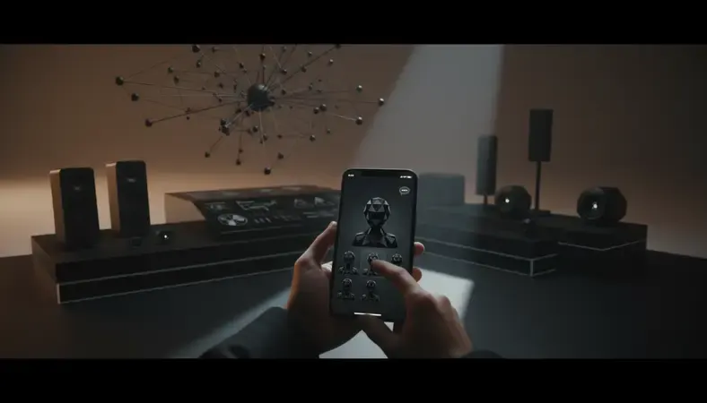 Person using smartphone to chat with AI character interface showing customizable avatar options
