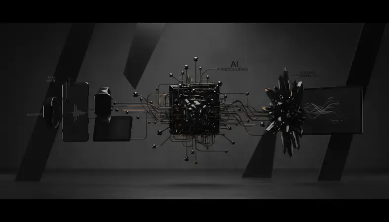 Diagram showing the flow of information from user input through AI processing to response generation