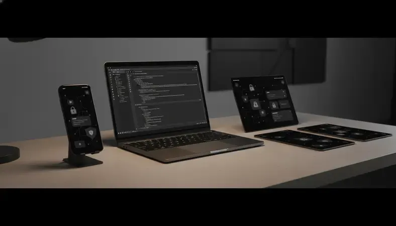 Smartphone displaying privacy settings and security features for AI chat apps