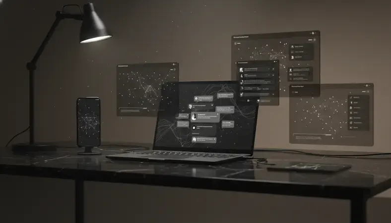 Modern interface showing various AI chatbot platforms and GPT-powered tools on computer screens