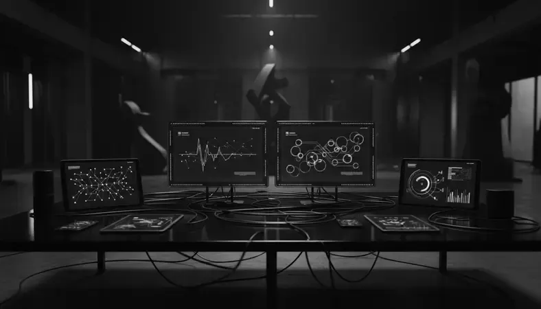 Split screen showing different AI chat interfaces with various conversation types