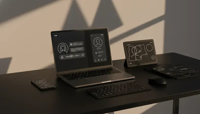 Split screen showing AI girlfriend chat interface on one side and a traditional dating app profile on the other