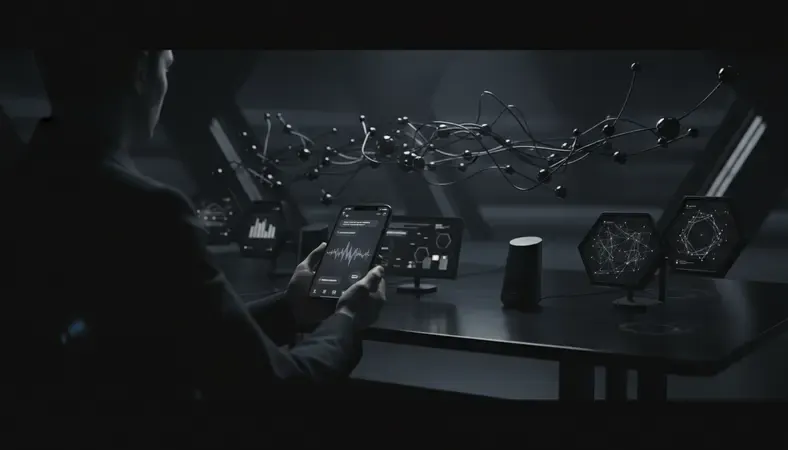 A person chatting on a smartphone with an AI chatbot interface displayed on screen, showing a natural conversation flow