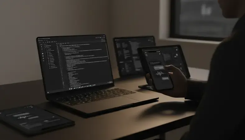 Person chatting with an AI companion on a smartphone in a dimly lit room, representing ai chatting online