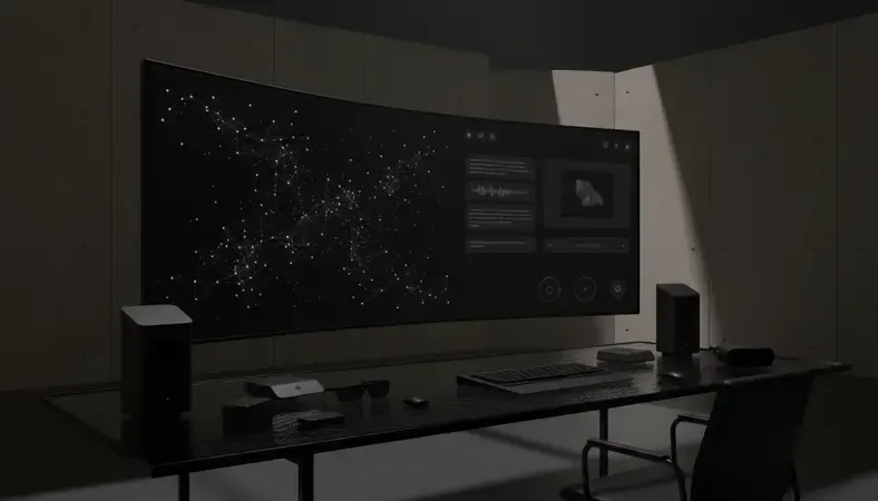 Split-screen showing AI companion chat interface with custom image generation panel and voice note controls