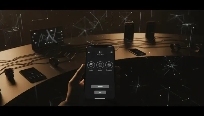 Step-by-step mobile screen showing AI chat setup process with persona selection interface