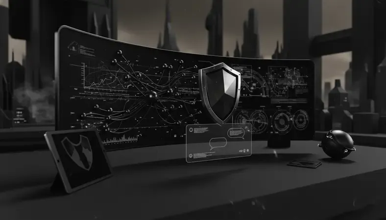 Shield icon overlaid on a chat interface representing privacy and data security in AI conversations